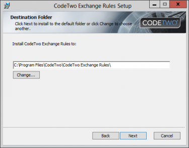 Choosing the installation path.