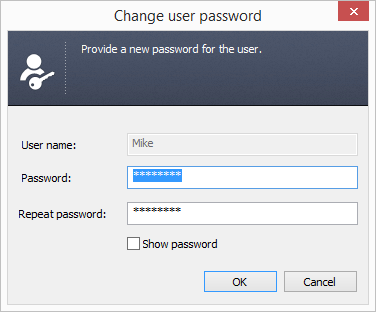 PF - Change user password.