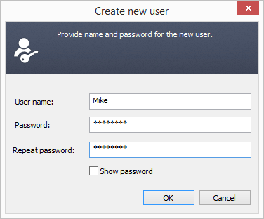 PF - Create new user.