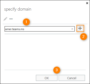Adding the domain name to the exception.