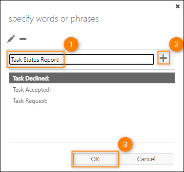 Adding phrases characteristic of Outlook task messages.