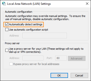 Enabling the automatic configuration of network.