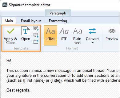 Manage signature templates | CodeTwo Signature Template Editor User's ...