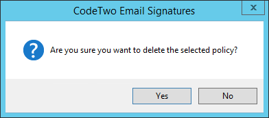 Email Signatures - Remove policy notification.