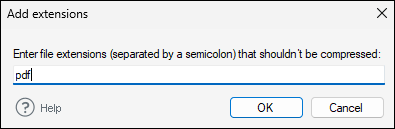 Adding a new file extension to the list of excluded files.