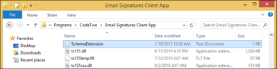 Email Signatures - Copy Schema Ext file.