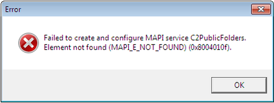MAPI error