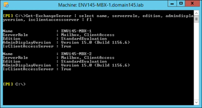 An example of the cmdlet output.