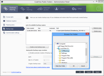 Public Folders Backup copy
