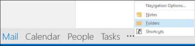 Outlook - folders view switch