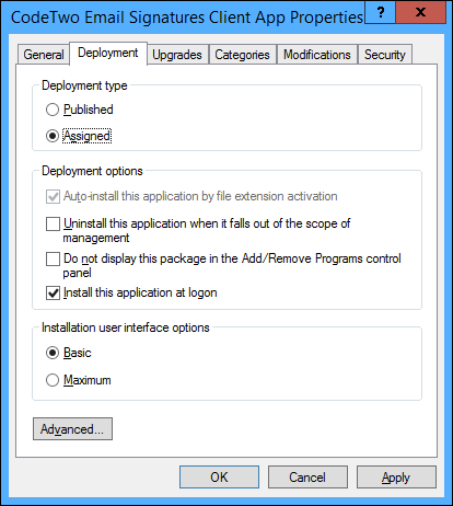 Set up add-in deployment properties.