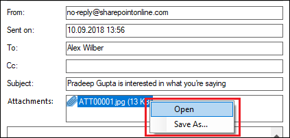 Backup restore attachment preview