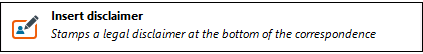 Exchange Rules Pro button insert disclaimer action