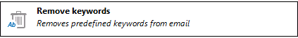 Remove keywords