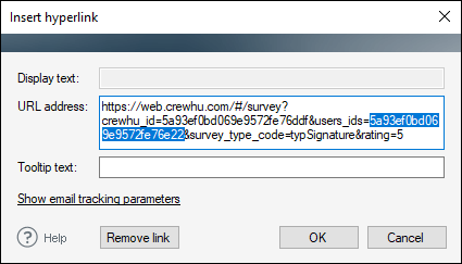 CrewHu replacing the User's ID