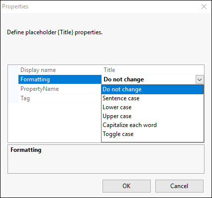 Changing the letter case of Active Directory values inserted into a signature.
