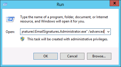 Email Signatures - advanced settings.