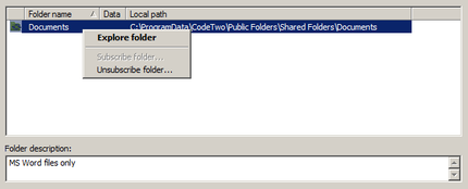 Exploring the shared folder.