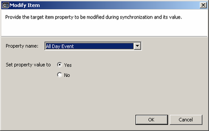A sample modifier dialog box.