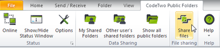 Launching File Share App from Outlook.