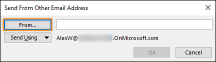 Selecting a different sender.