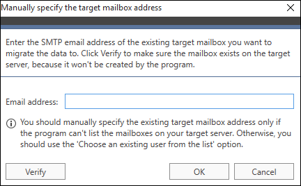 Migratory-manually specify