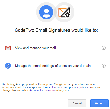 Email Signatures - Google Apps Wizard 2.2