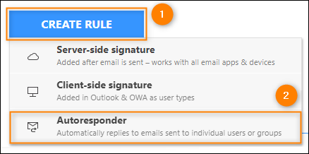 Adding a new autoresponder rule.
