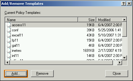 Additional administrative templates