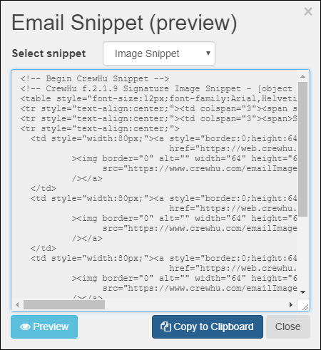 CrewHu CodeTwo integration Edit Snippet