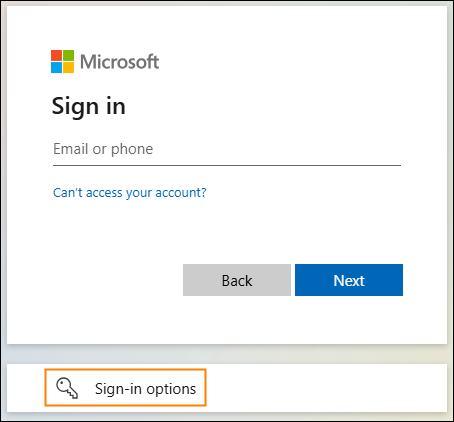 Accessing additional sign-in options.