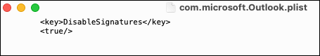 Final, edited PLIST file to be used in Microsoft Intune later on.