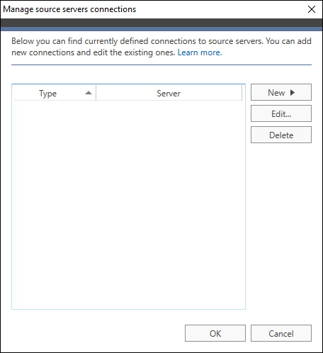 Exchange Migration Source connection
