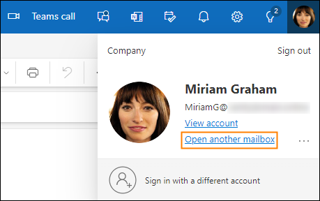 Accessing another mailbox in OWA.