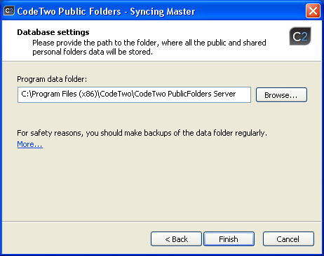 Moving a data base to another location on the same computer