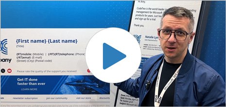 CodeTwo Guides videos - Company-wide email signatures explained by our CEO in 71 seconds