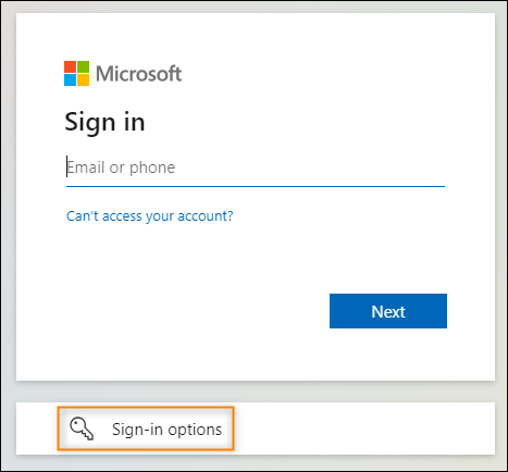 Accessing additional sign-in options.