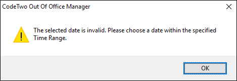 OOOM invalid date