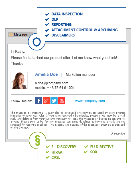 CodeTwo Exchange Rules Pro - Legal email compliance