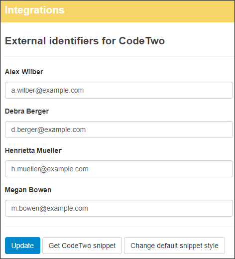 Hively CodeTwo external identifiers