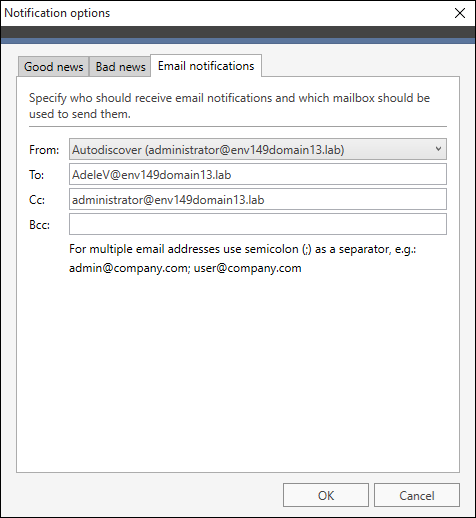 Exchange Migration Email notifications recipients