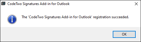 Update successful window.