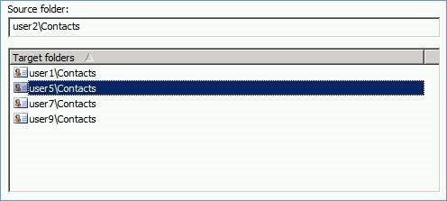 Exchange Sync - Folders sorted on the list.