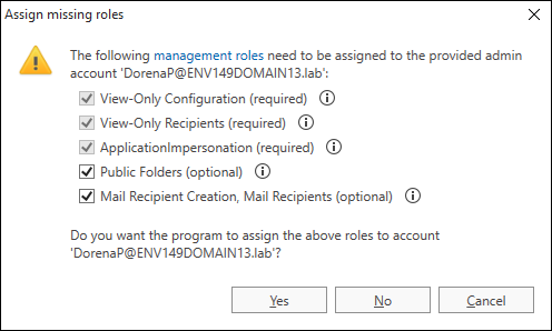 Exmigr troubleshooting View-Only Conf assign roles