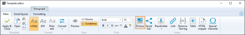 The Insert picture button.
