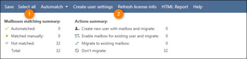 The summary of the mailbox matching process.