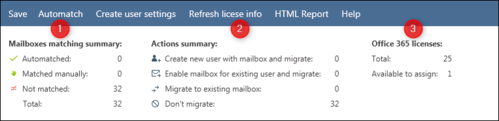 MigratorO365-Summary section