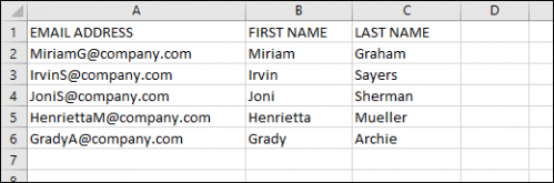 Exchange Migration - exported CSV file