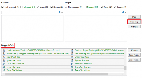 Backup Automapping