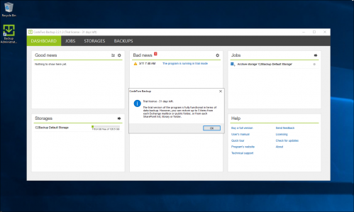 Backup - Install - CodeTwo Backup deployed on VM